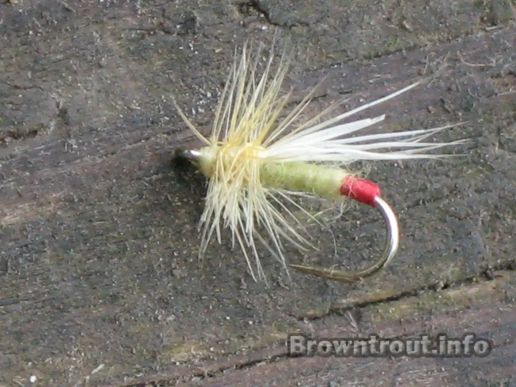 Yellow sally trout fly pattern
