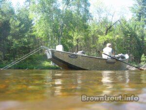 Trout fishing the Ausable in Michigan. 