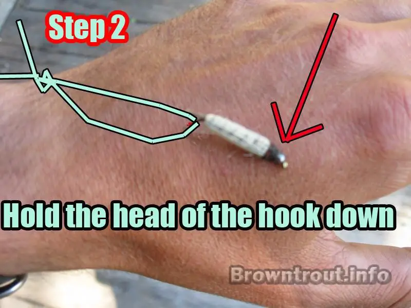 Fishhook removal step 2