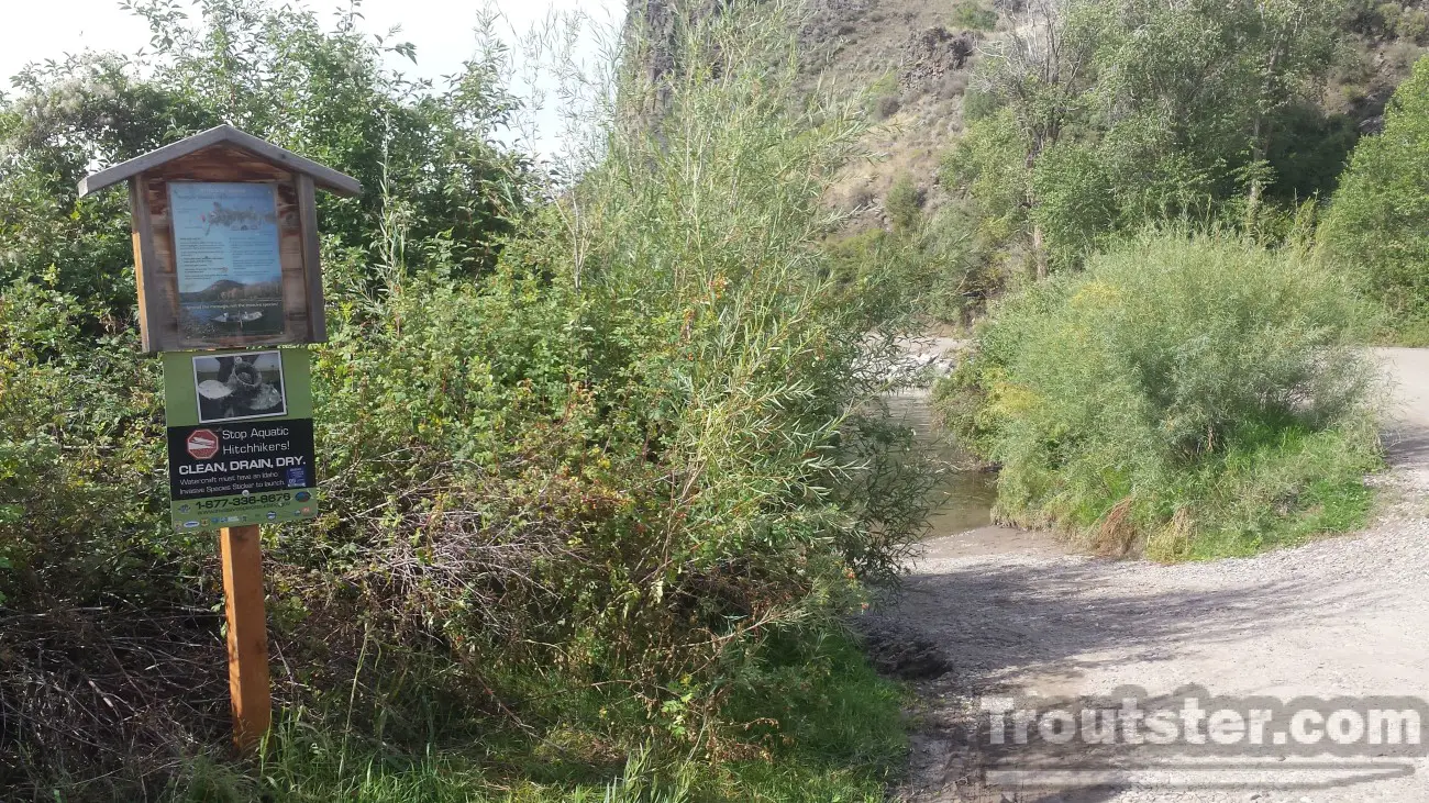 Wolf boat launch on the South fork of the Snake river