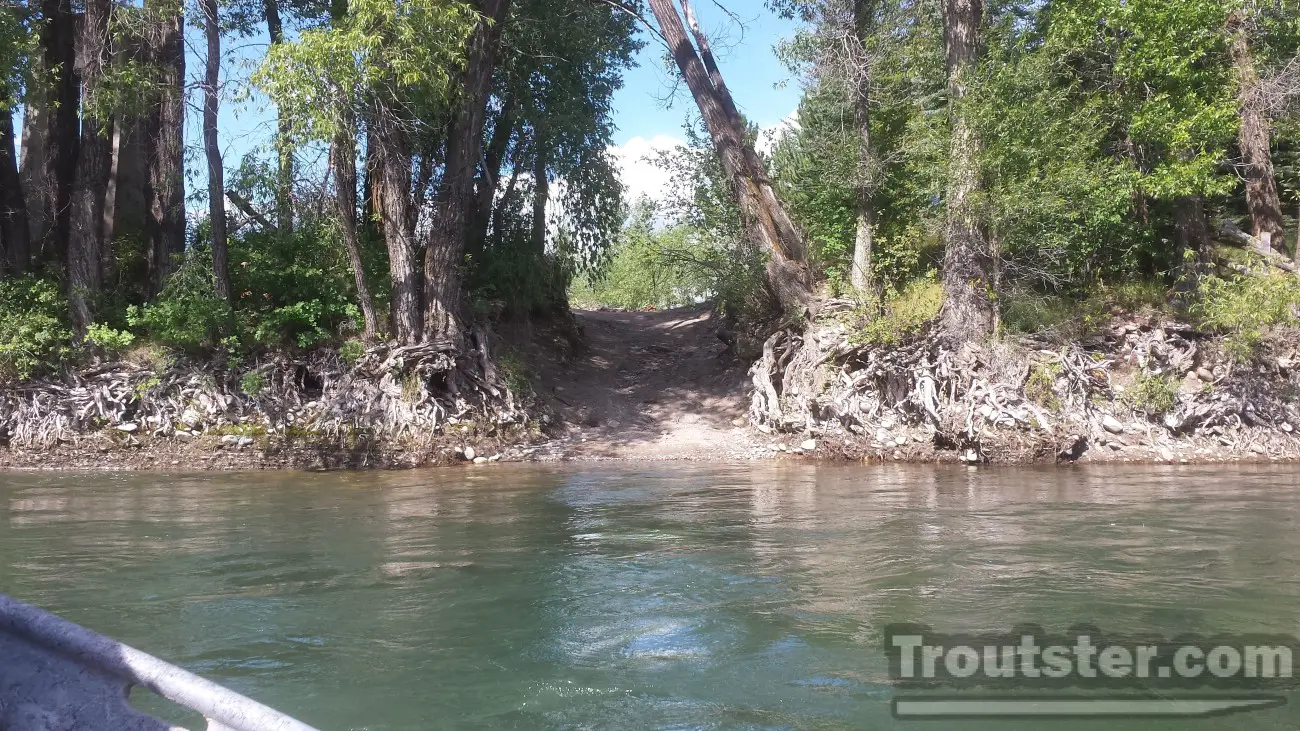 Irwin boat launch from the river