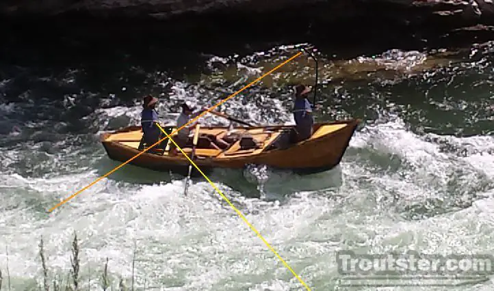 Casting in different directions from a drift boat