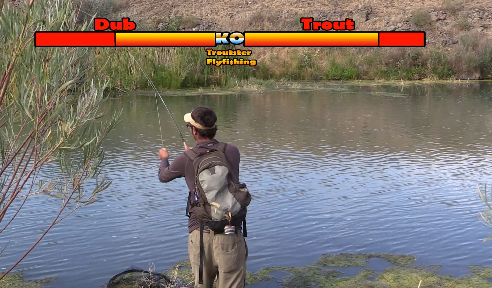 Fighting a brown trout - Video game style