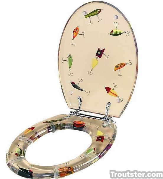 Fishing toilet seat