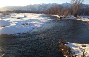 Gros ventre river in the winter 2015