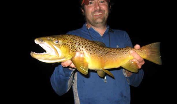 This large fish was caught during the hex hatch in June of 2014. A 24 or 25 inch brown trout.