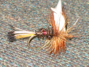 Hand tied Royal Coachman fly pattern