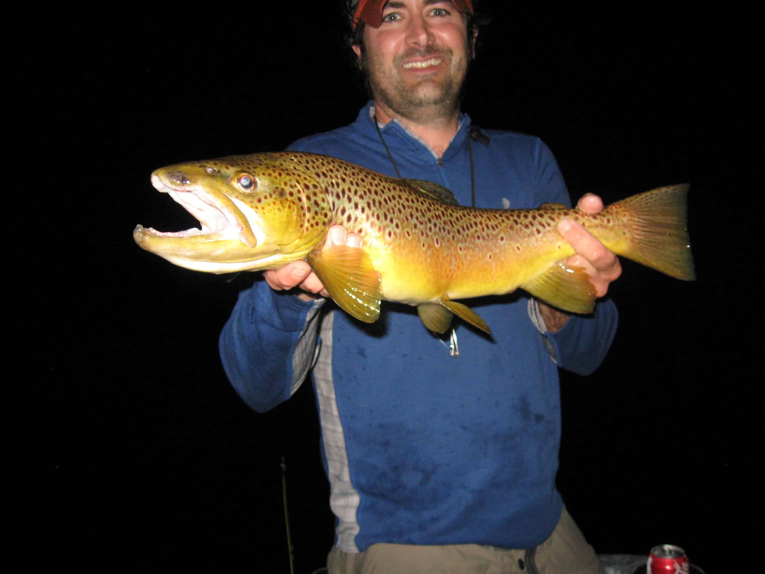 This large fish was caught during the hex hatch in June of 2014. A 24 or 25 inch brown trout. 