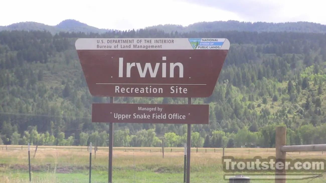 Irwin boat launch on the south fork of the snake river.