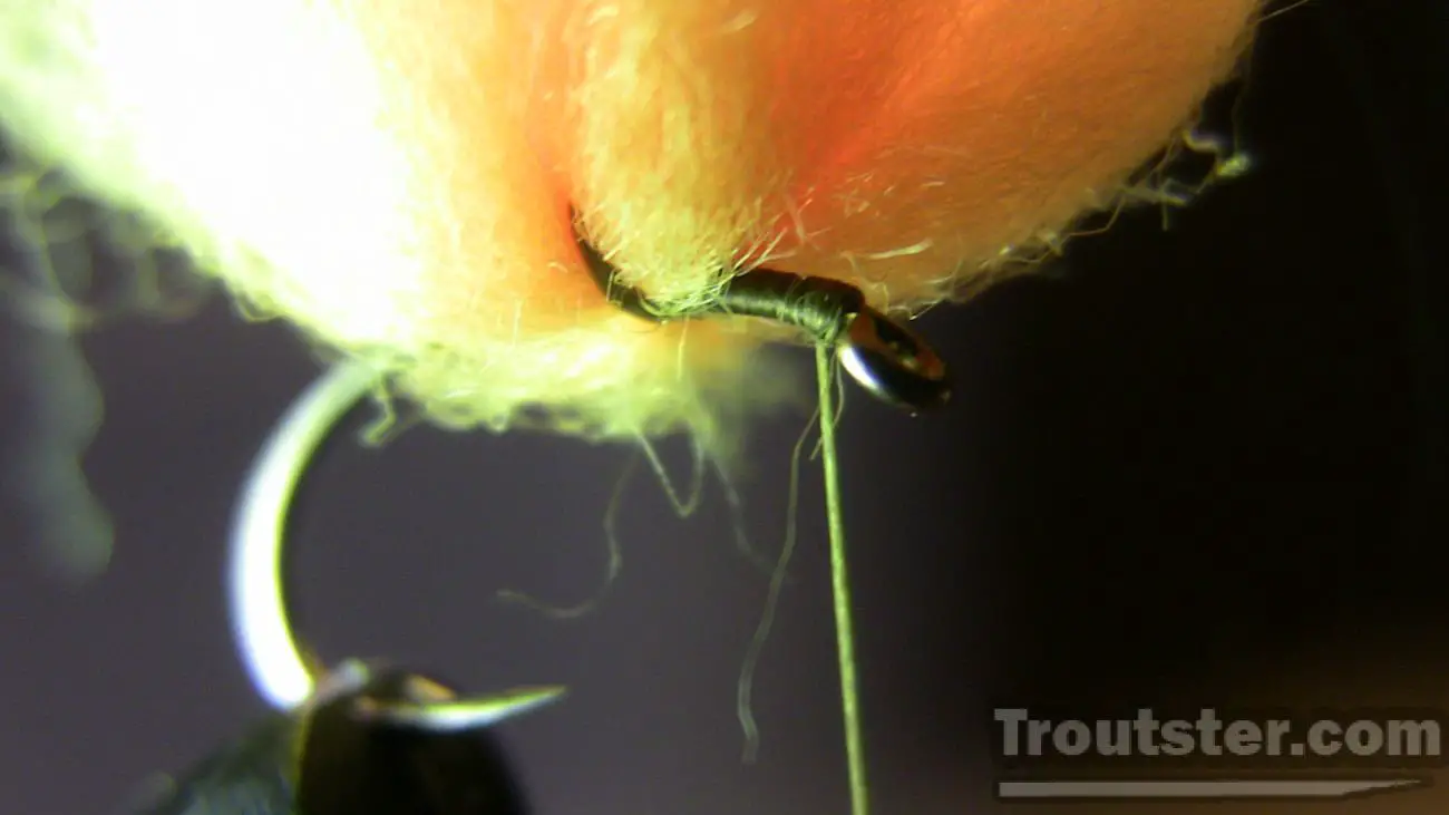 Tying off the thread on your egg fly pattern