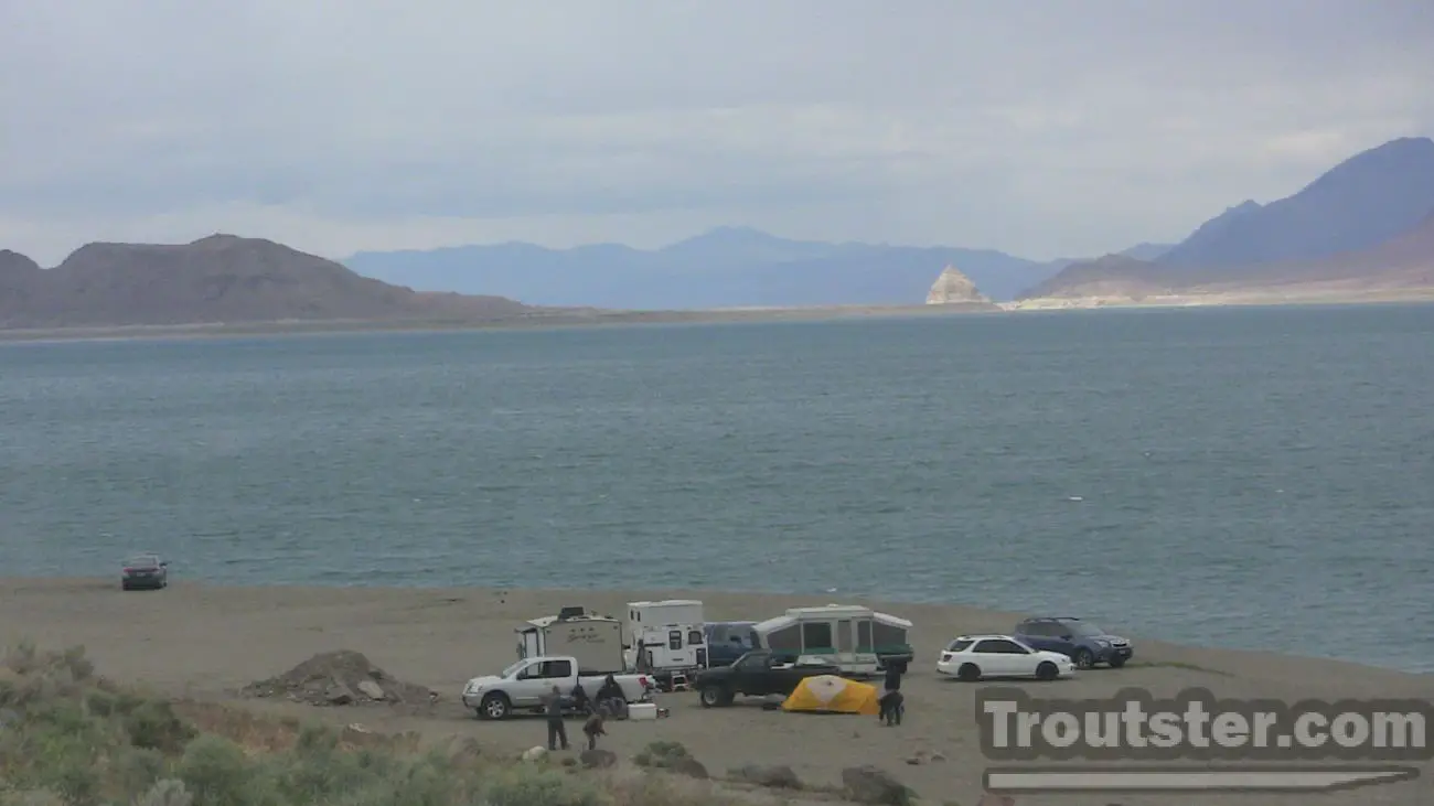 Camping on Pyramid lake like a trout bum