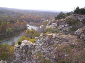 The Illinois river in Oklahoma has great trout fishing.