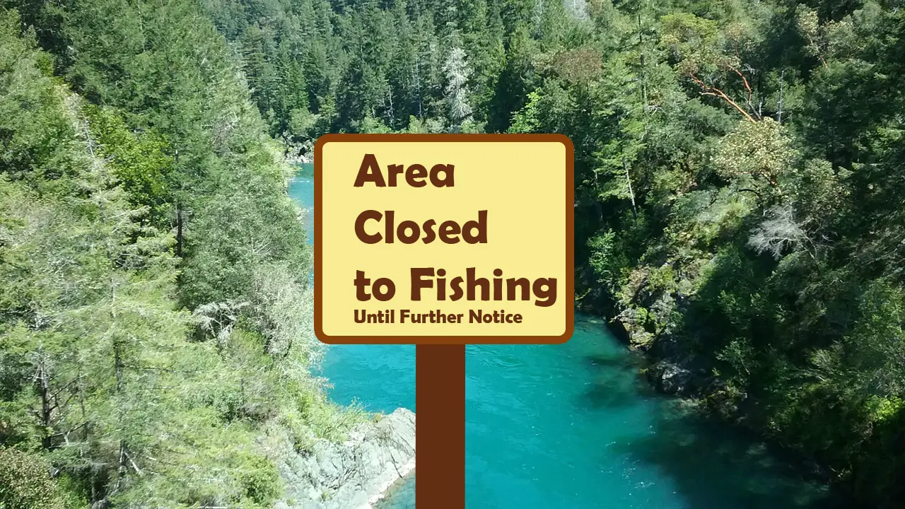 Area closed to fishing due to high water temps