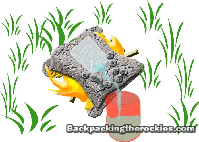 Melting Ice and Snow For Drinking Water Fly Fishing