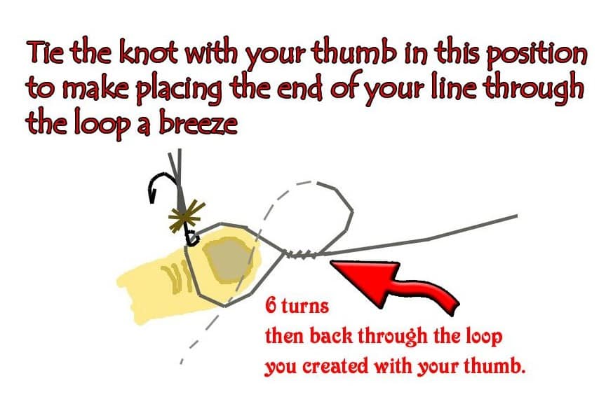 Tying the clinch knot