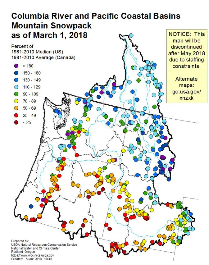 Washington aka columbia river basin drought map