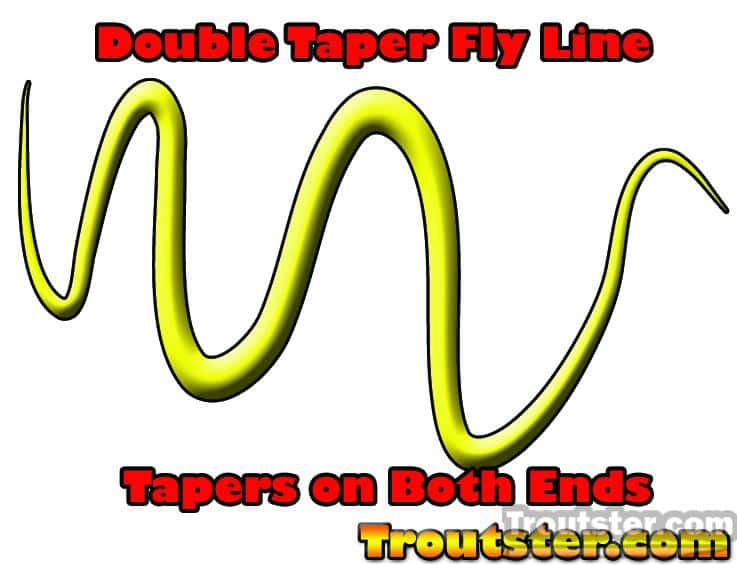 double taper fly line graphic, trout fly fishing, fly fishing setup for trout, how to fly fish for trout, fly fishing rigs for trout, how to fly fish for trout